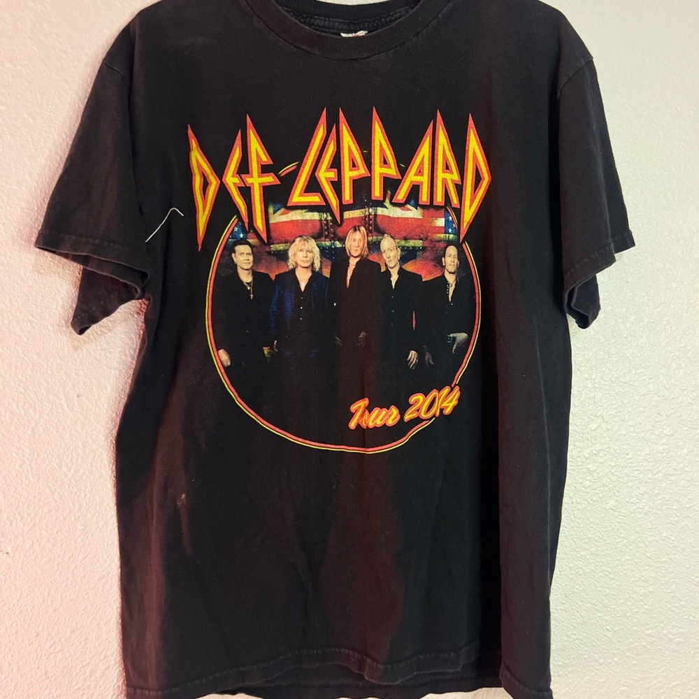 Tour 2014 Black T-Shirt Def Leppard